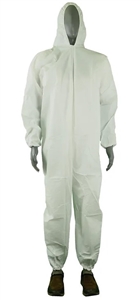 Microporous Coverall with Hood/No Boot, Elastic Wrist and Ankle